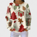 Olivia | Women's Christmas Print Crewneck Sweatshirt Long Sleeve