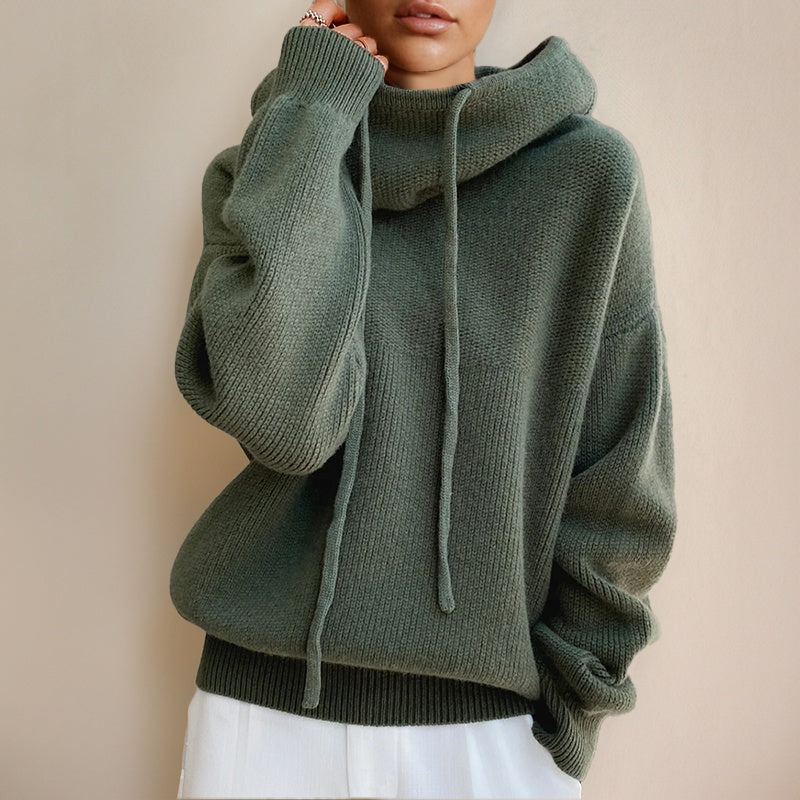Rachel | Women's Oversized Hooded Sweater Knit Long Sleeve