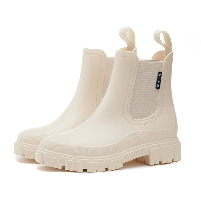 Jenna | Women's Waterproof Rain Boots Platform Chelsea