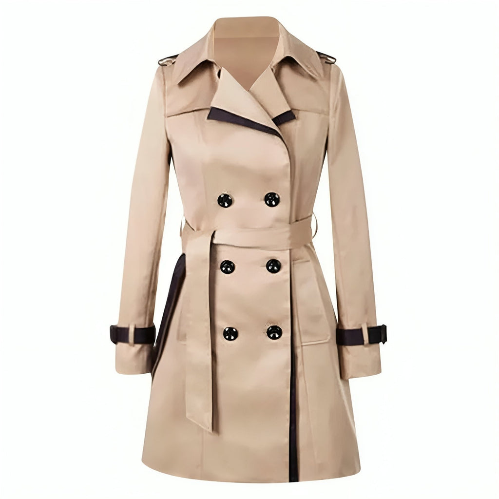 Camille | Women's Double Breasted Trench Coat Lapel Collar