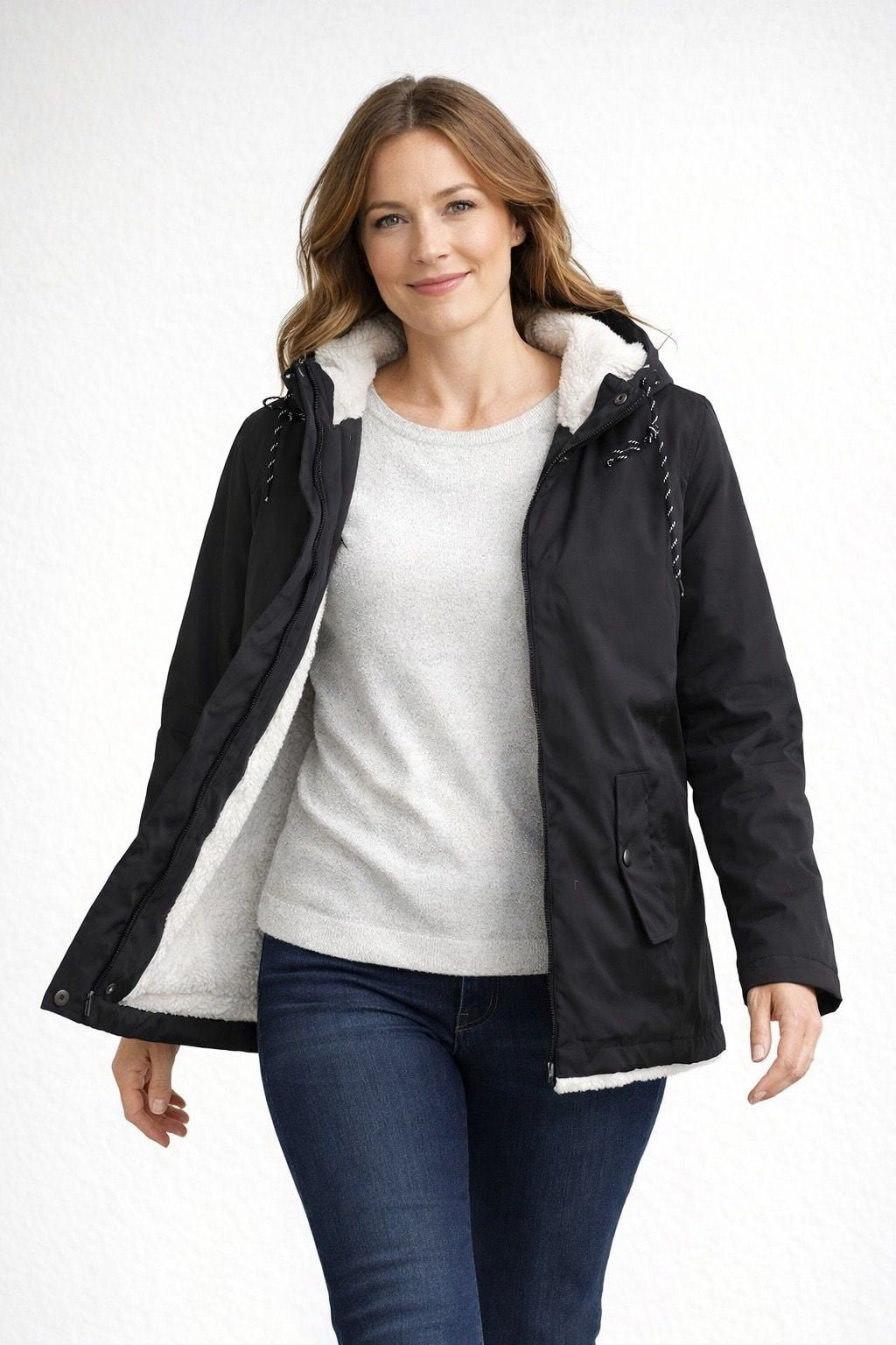 Norah | Women's Sherpa Lined Waterproof Jacket Hooded