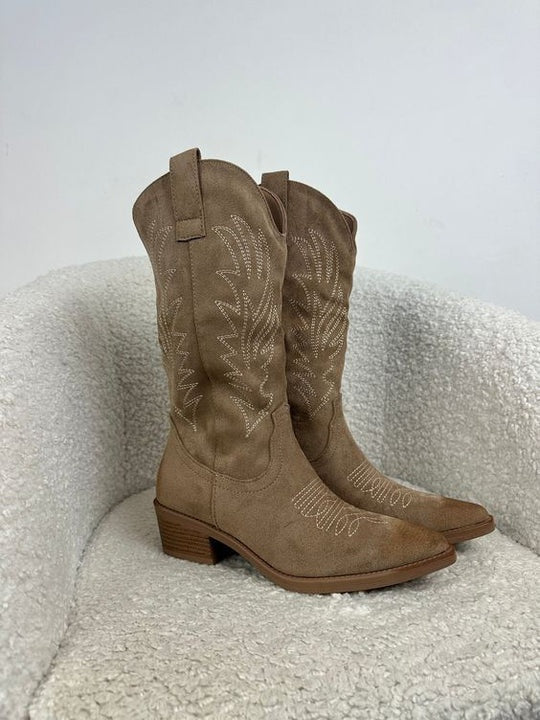 Gemma | Women's Cowboy Boots Knee High Embroidered