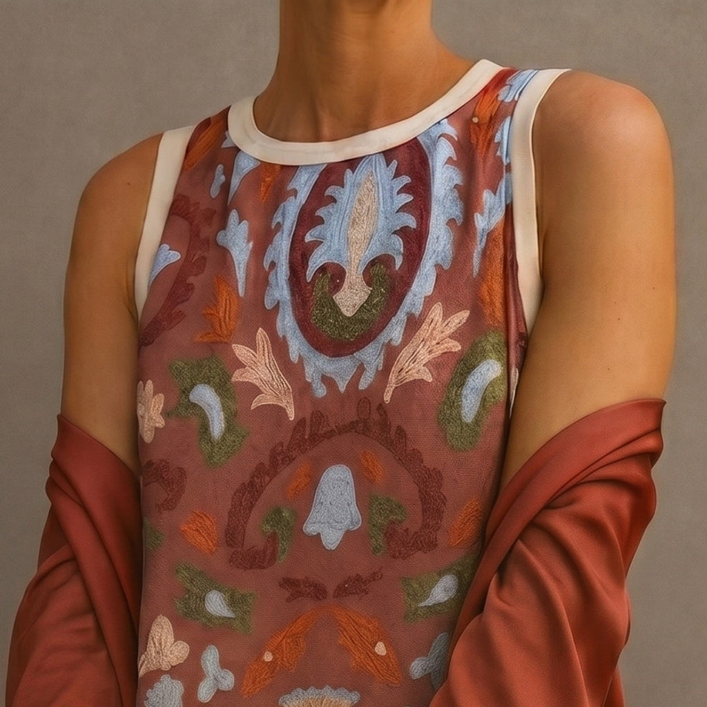 Ellie | Women's Printed Midi Winter Formal Dress with Matching Duster