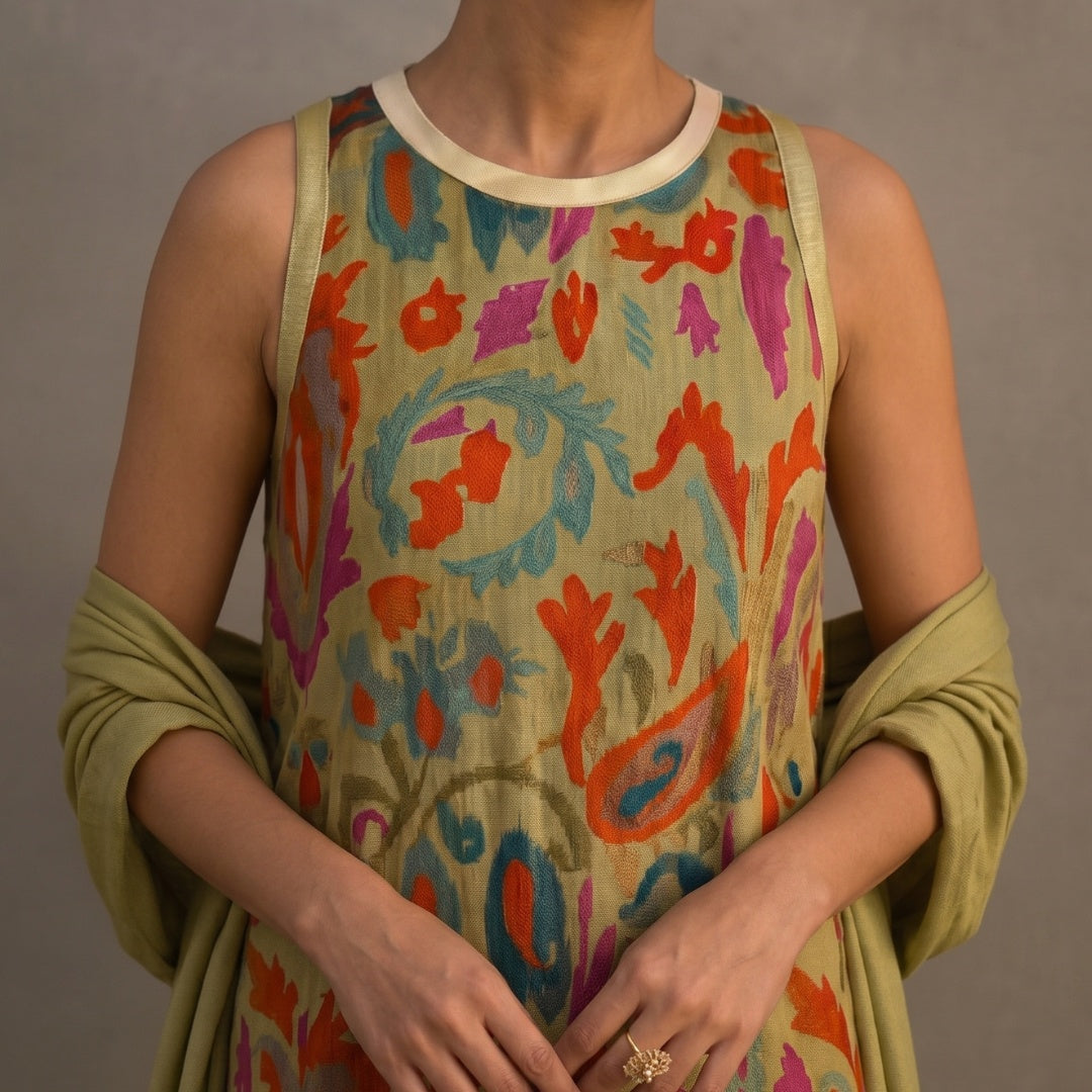 Ellie | Women's Printed Midi Winter Formal Dress with Matching Duster