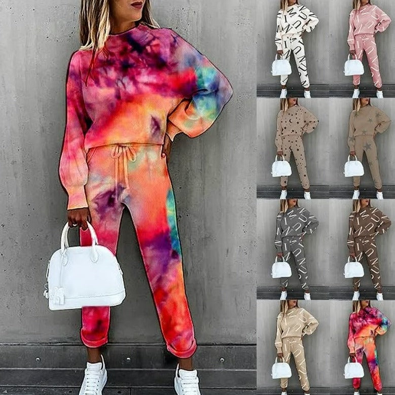 Clara | Women's Star Print Knit Tracksuit 2 Piece