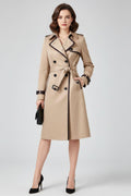 Vivian | Women's Long Trench Coat Belted Double Breasted Classic