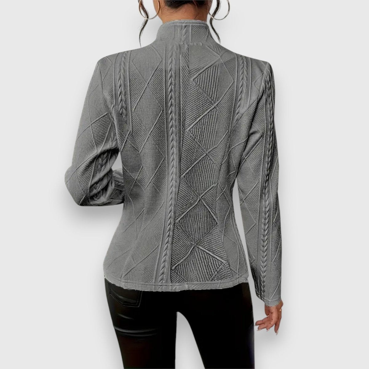 Abigail | Women's Turtleneck Sweater Cable Knit Fitted