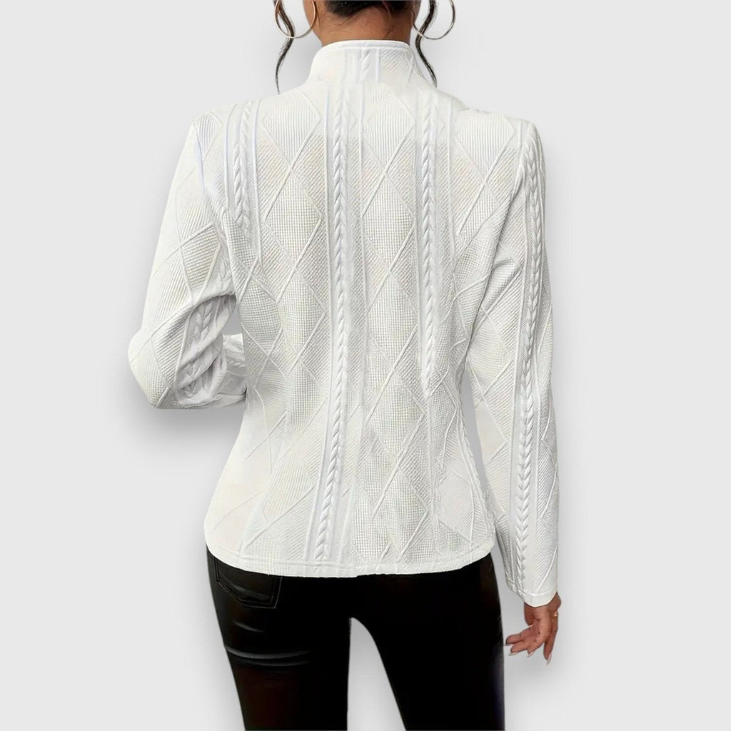 Abigail | Women's Turtleneck Sweater Cable Knit Fitted