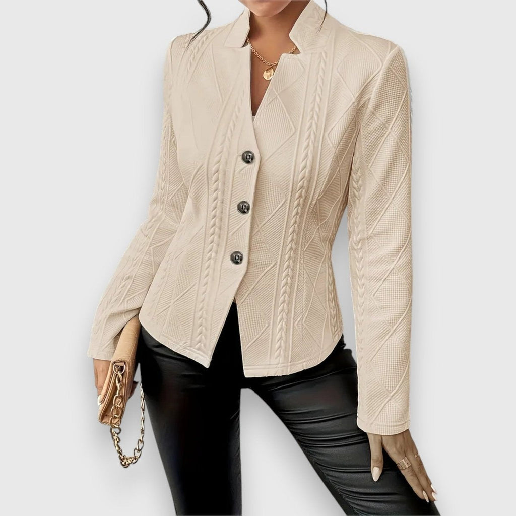 Abigail | Women's Turtleneck Sweater Cable Knit Fitted