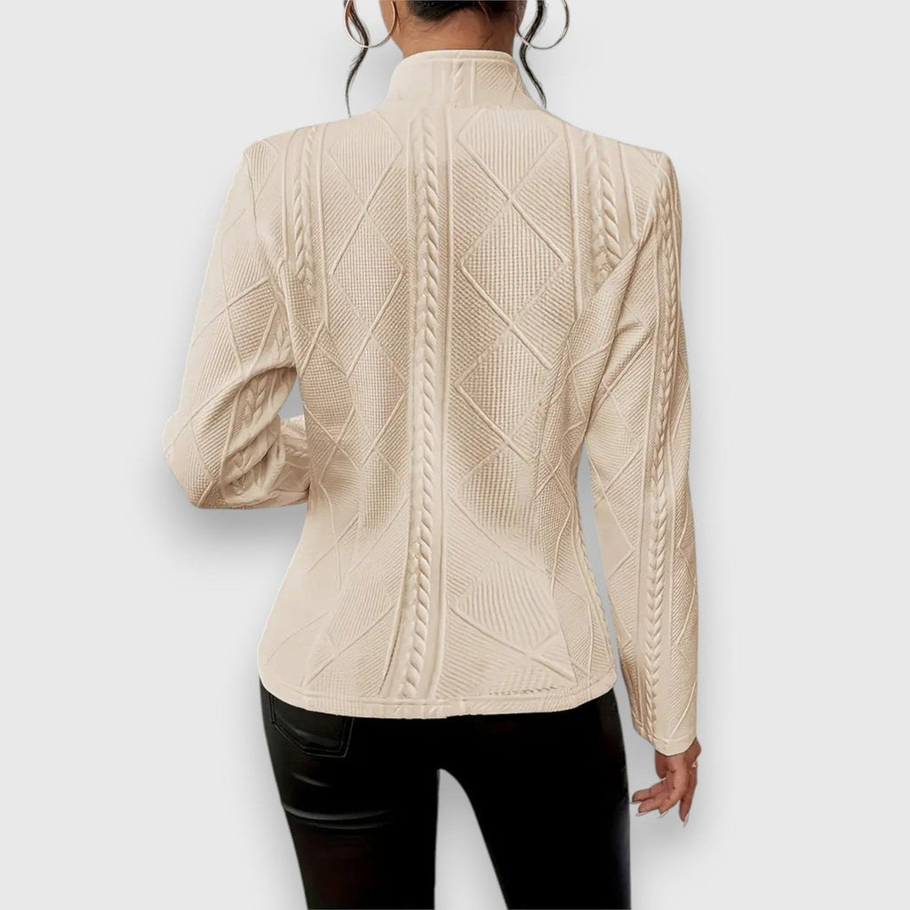 Abigail | Women's Turtleneck Sweater Cable Knit Fitted