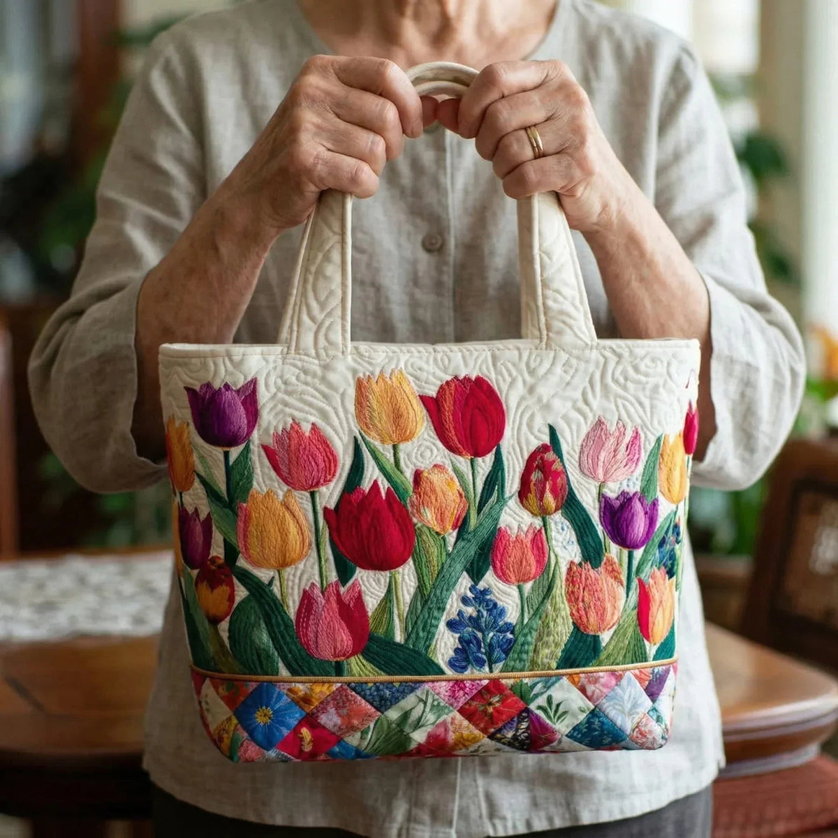 Willow | Women's Quilted Tote Bag Handmade Unique Print