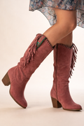 Margaret | Women's Fringe Cowgirl Boots Square Heel