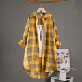 Madelyn | Women's Cotton Plaid Shacket Oversized Flannel Shirt Jacket