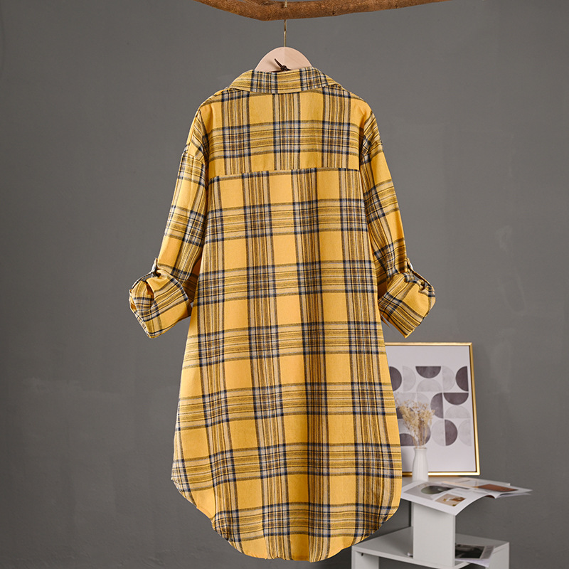 Madelyn | Women's Cotton Plaid Shacket Oversized Flannel Shirt Jacket