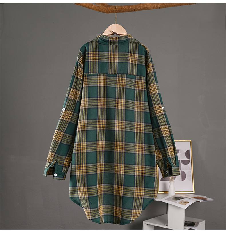 Madelyn | Women's Cotton Plaid Shacket Oversized Flannel Shirt Jacket