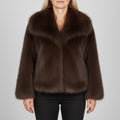Isla | Women's Fluffy Faux Fur Jacket Wide Collar