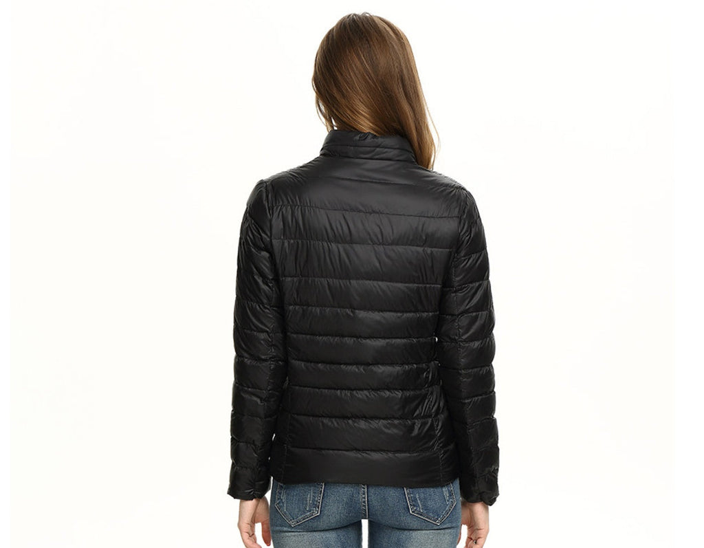 Margaret | Women's Lightweight Puffer Jacket Stand Collar Slim Fit