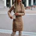 Zoey | Women's Turtleneck Sweater Dress Long Sleeve Winter Knit