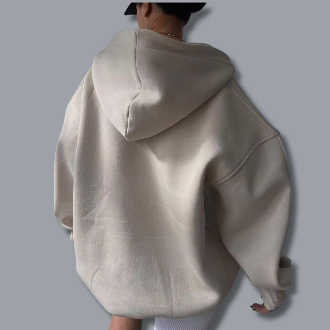 Evelyn | Women's Oversized Athletic Hooded Sweatshirt V Neck