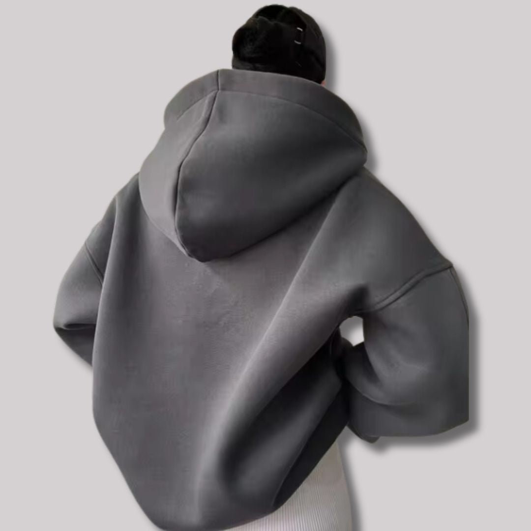 Evelyn | Women's Oversized Athletic Hooded Sweatshirt V Neck