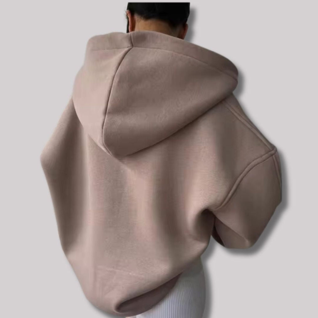 Evelyn | Women's Oversized Athletic Hooded Sweatshirt V Neck