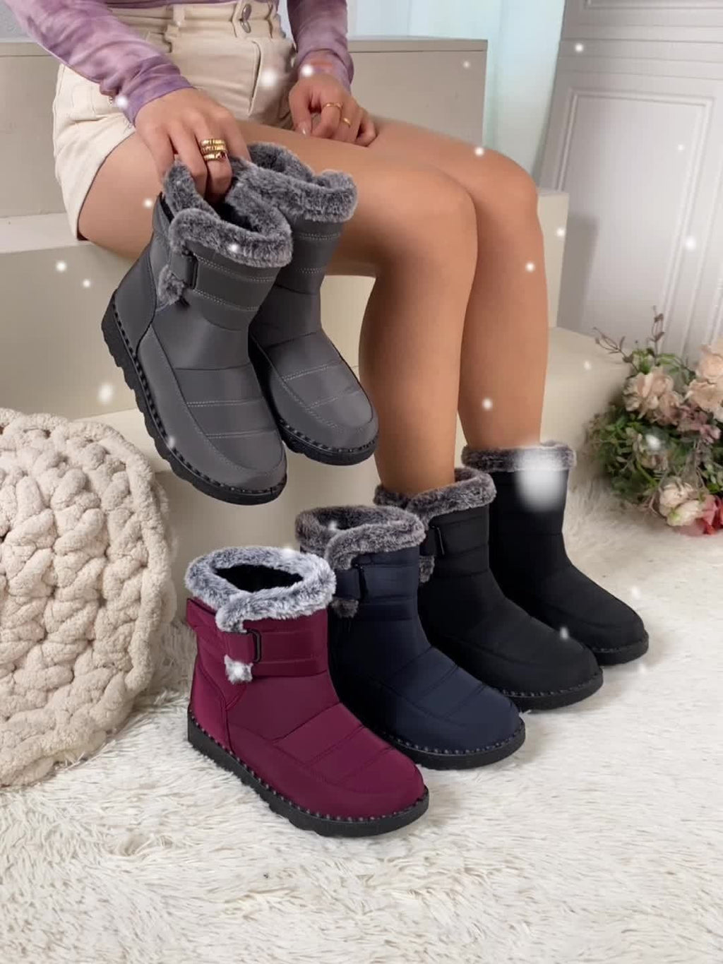 Erin | Women's Water Resistant Winter Snow Boots Faux Fur Lined