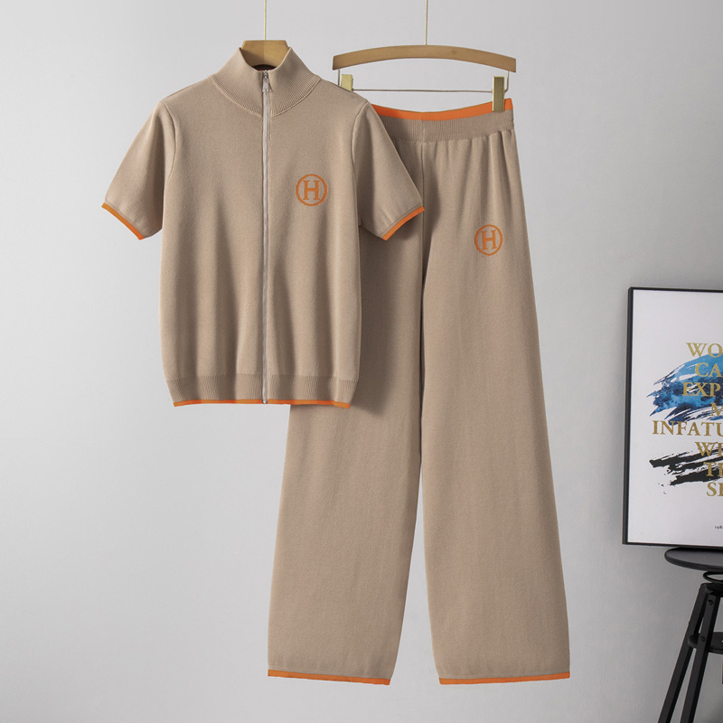 Piper | Women's Knit Tracksuit Zip Up Wide Leg 2 Piece