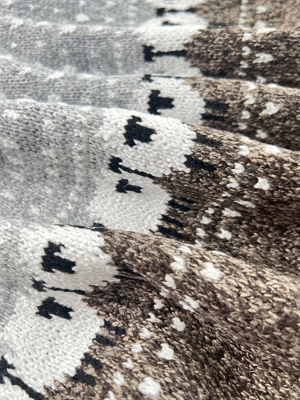 Madison | Women's Jacquard Knit Fair Isle Sweater Oversized Nordic Yoke