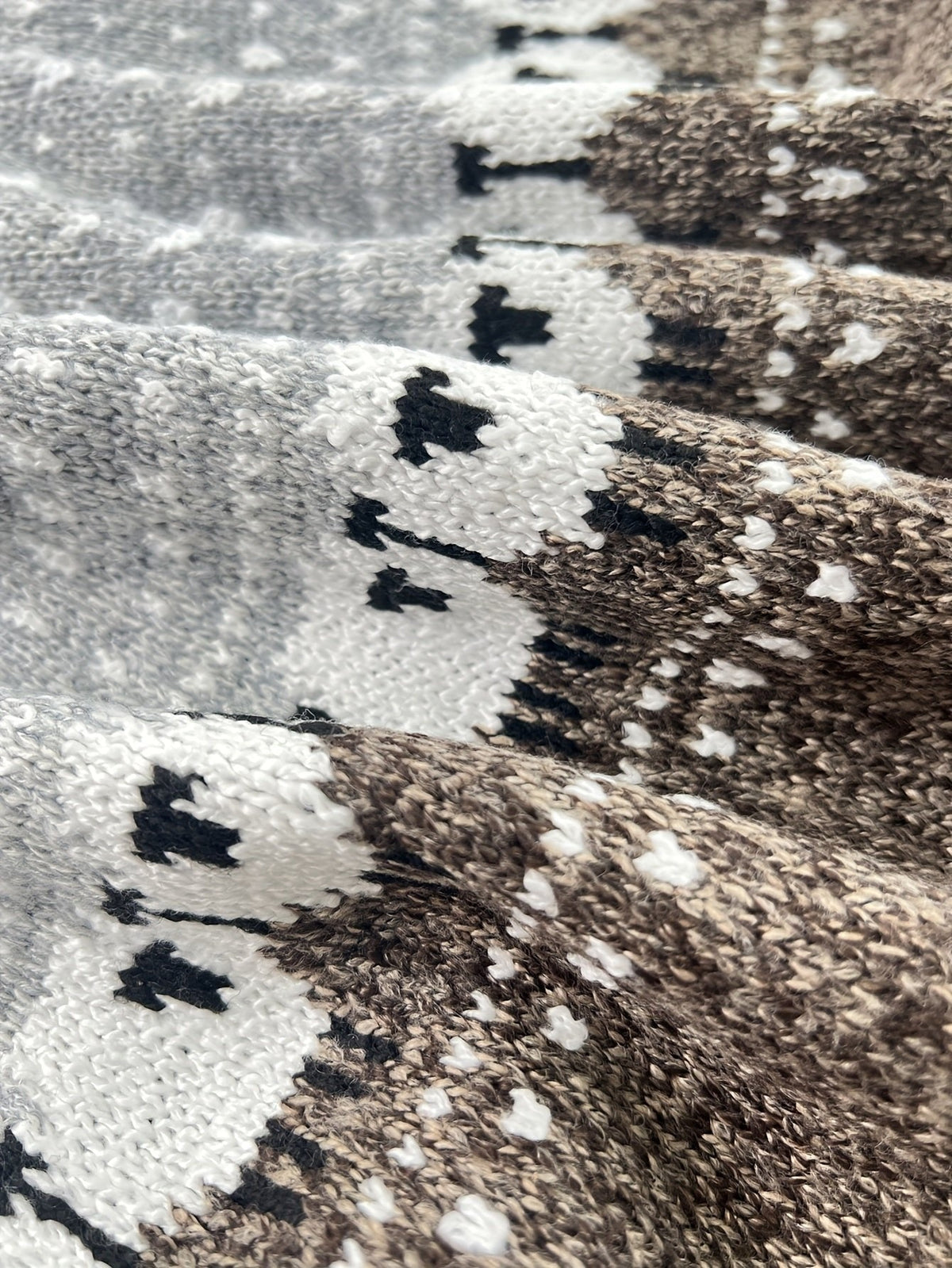 Madison | Women's Jacquard Knit Fair Isle Sweater Oversized Nordic Yoke