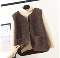 Lillian | Women's Fleece Vest Sherpa Sleeveless Pockets