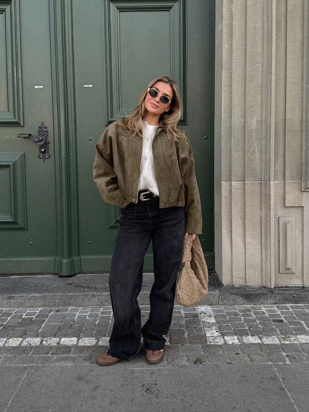 Quinn | Women's Oversized Suede Jacket Zip Up