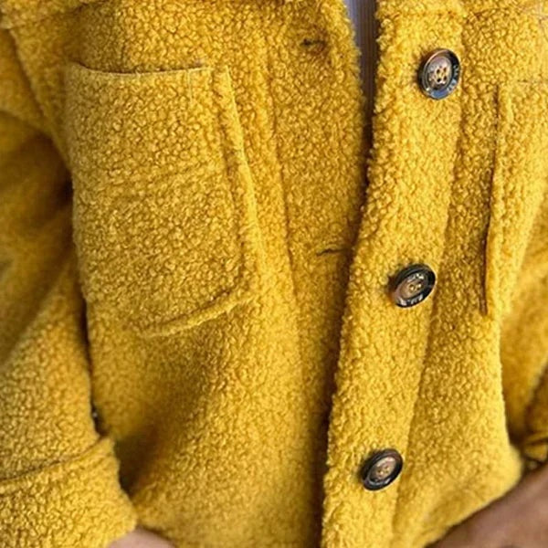 Quinn | Women's Sherpa Jacket Button Up Lapel