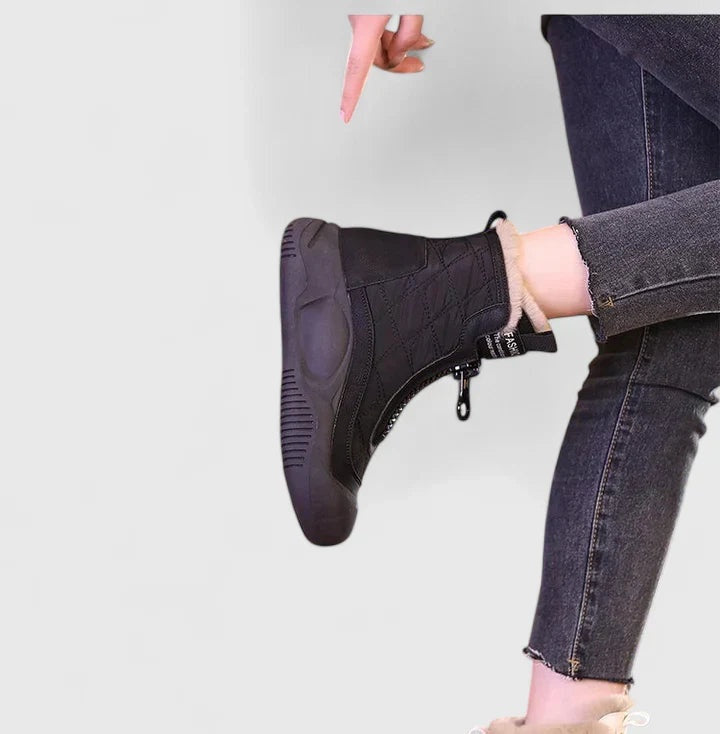 Cassidy | Women's Waterproof Winter Snow Boots Lined Flat Front Zip