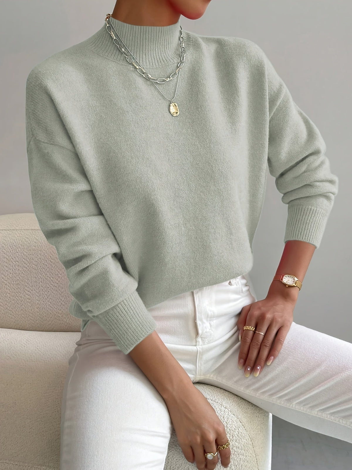 Shelby | Women's Turtleneck Sweater Long Sleeve Oversized Knit