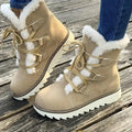 Joanna | Women's Sherpa Lined Winter Boots Lace Up Platform Ankle