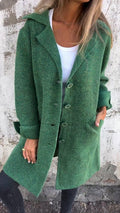 Juliette | Women's Wool Blend Winter Coat Lapel Collar Button Front