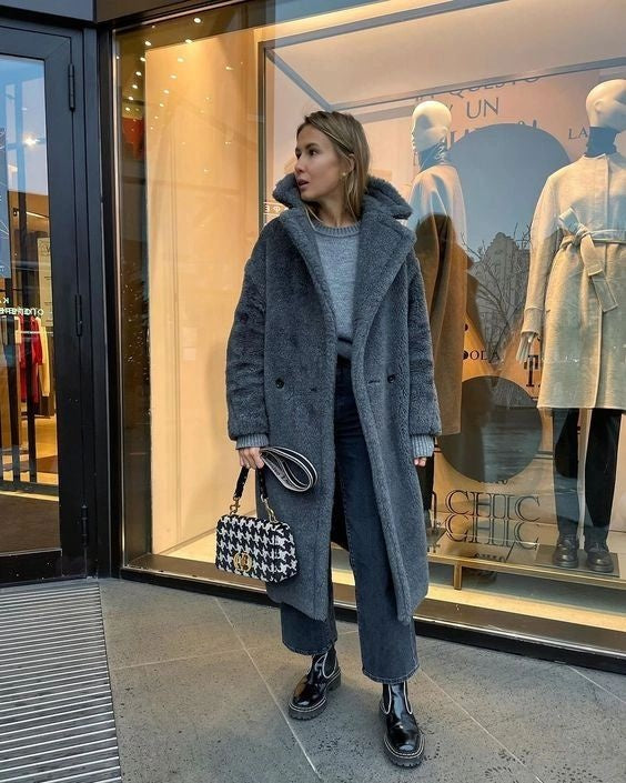 Cora | Women's Long Sherpa Coat Oversized Winter Teddy Coat