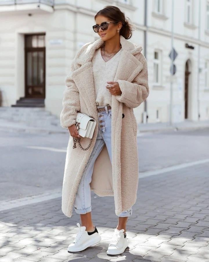 Cora | Women's Long Sherpa Coat Oversized Winter Teddy Coat