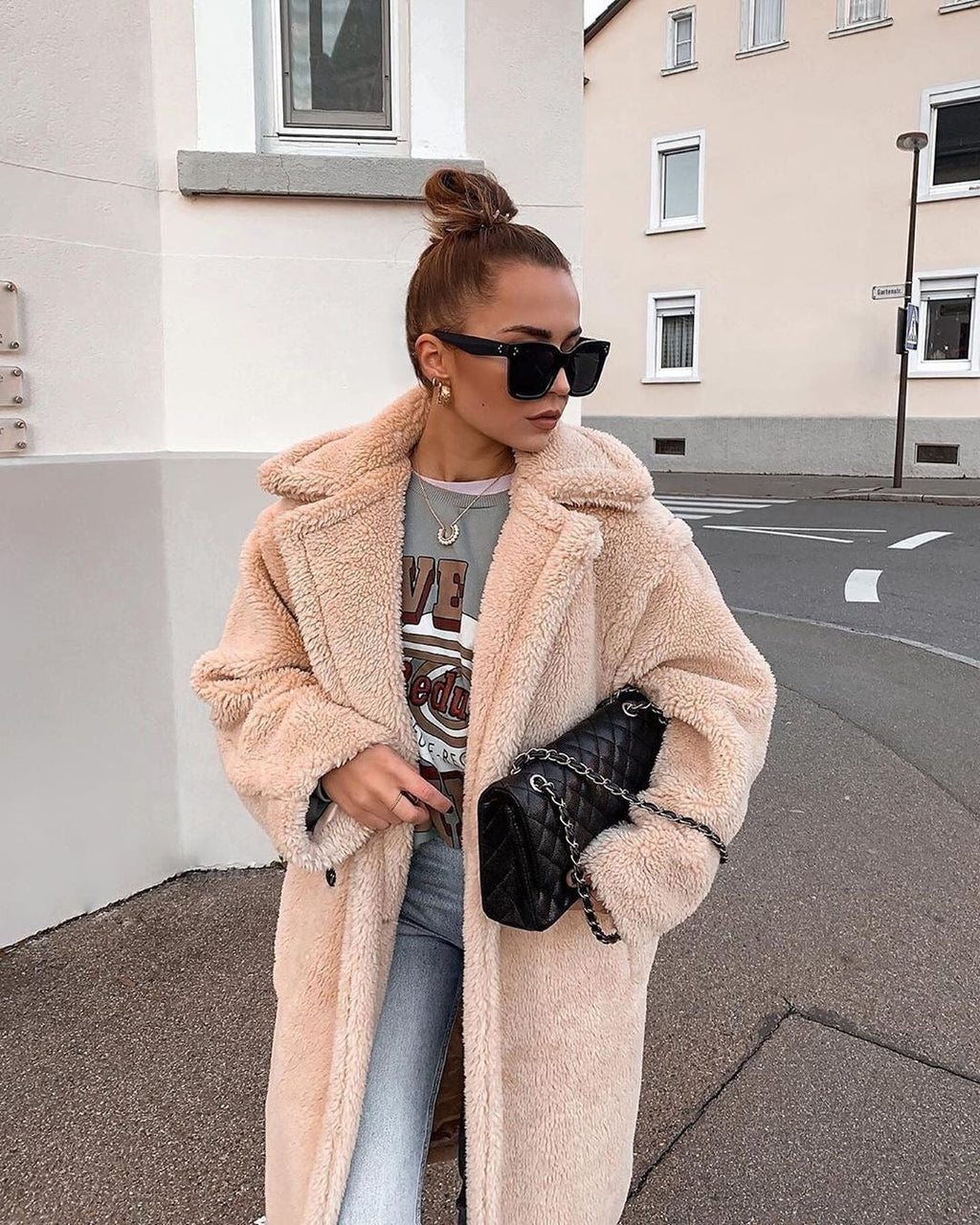 Cora | Women's Long Sherpa Coat Oversized Winter Teddy Coat