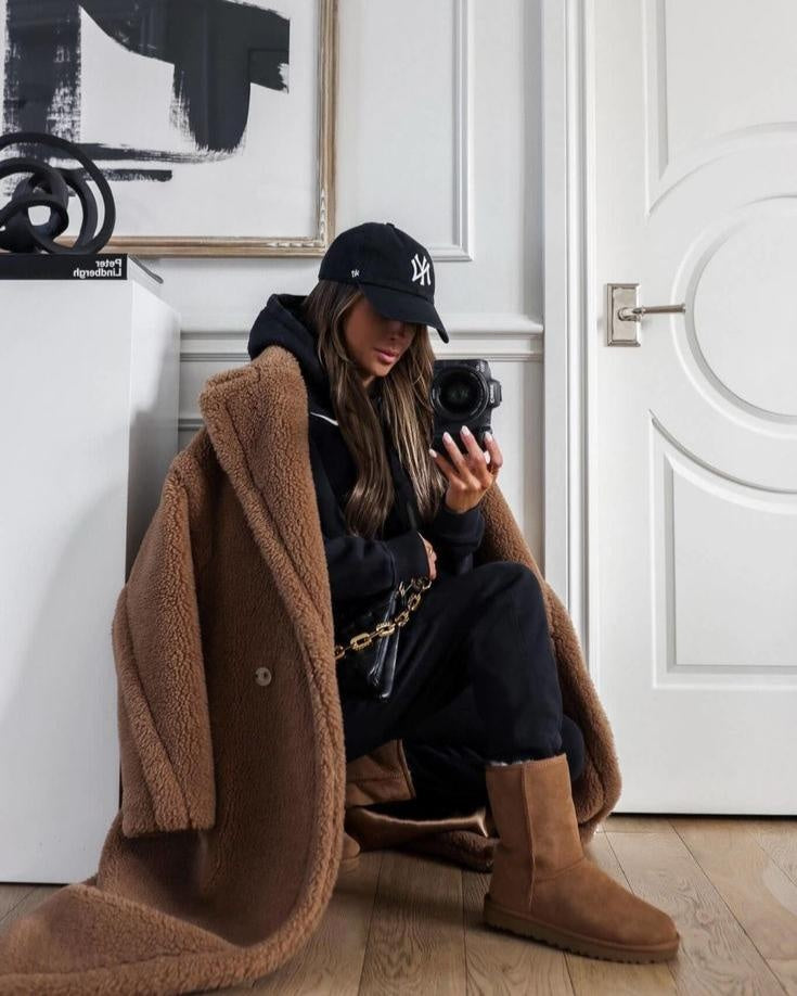 Cora | Women's Long Sherpa Coat Oversized Winter Teddy Coat