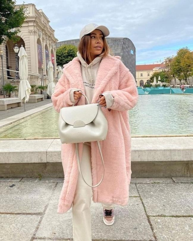Cora | Women's Long Sherpa Coat Oversized Winter Teddy Coat