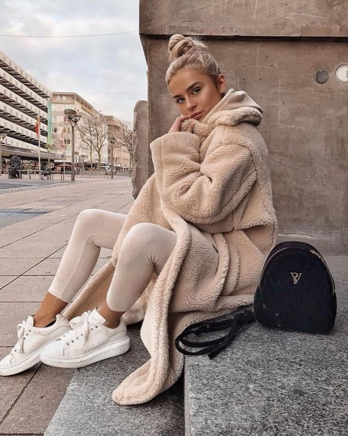 Cora | Women's Long Sherpa Coat Oversized Winter Teddy Coat