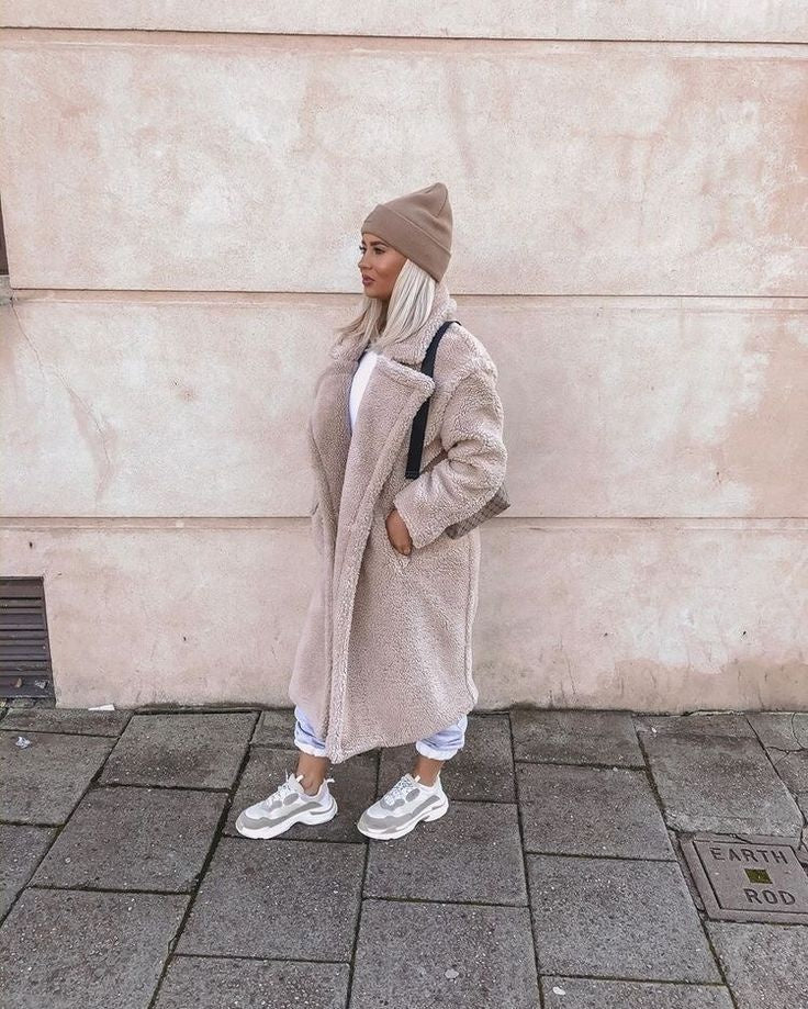 Cora | Women's Long Sherpa Coat Oversized Winter Teddy Coat