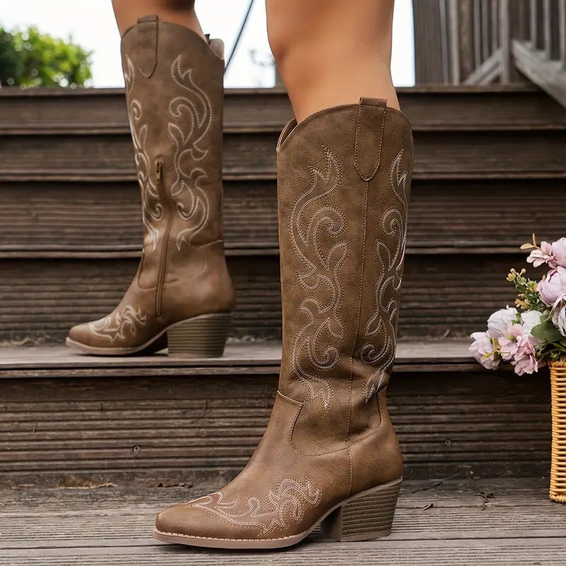 Hope | Women's Tall Embroidered Cowgirl Boots Western