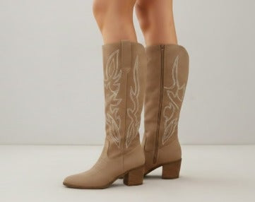 Leila | Women's Tall Cowboy Boots Embroidered Western