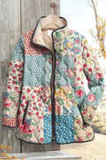Olivia | Women's Floral Patchwork Quilted Jacket Lightweight Fall Coat