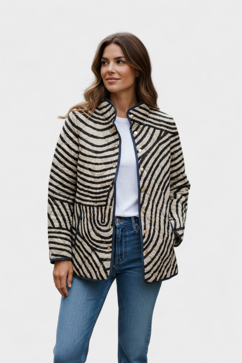 Olivia | Women's Floral Patchwork Quilted Jacket Lightweight Fall Coat