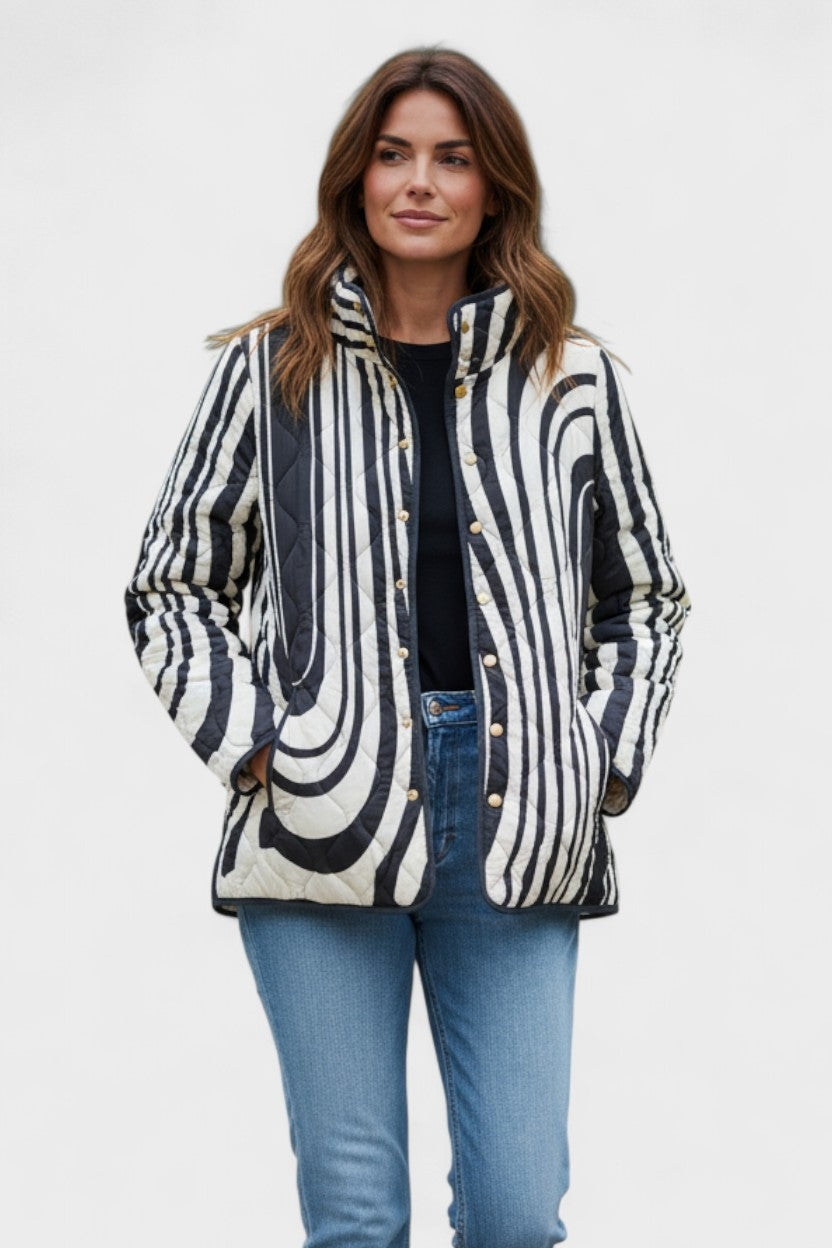 Olivia | Women's Floral Patchwork Quilted Jacket Lightweight Fall Coat