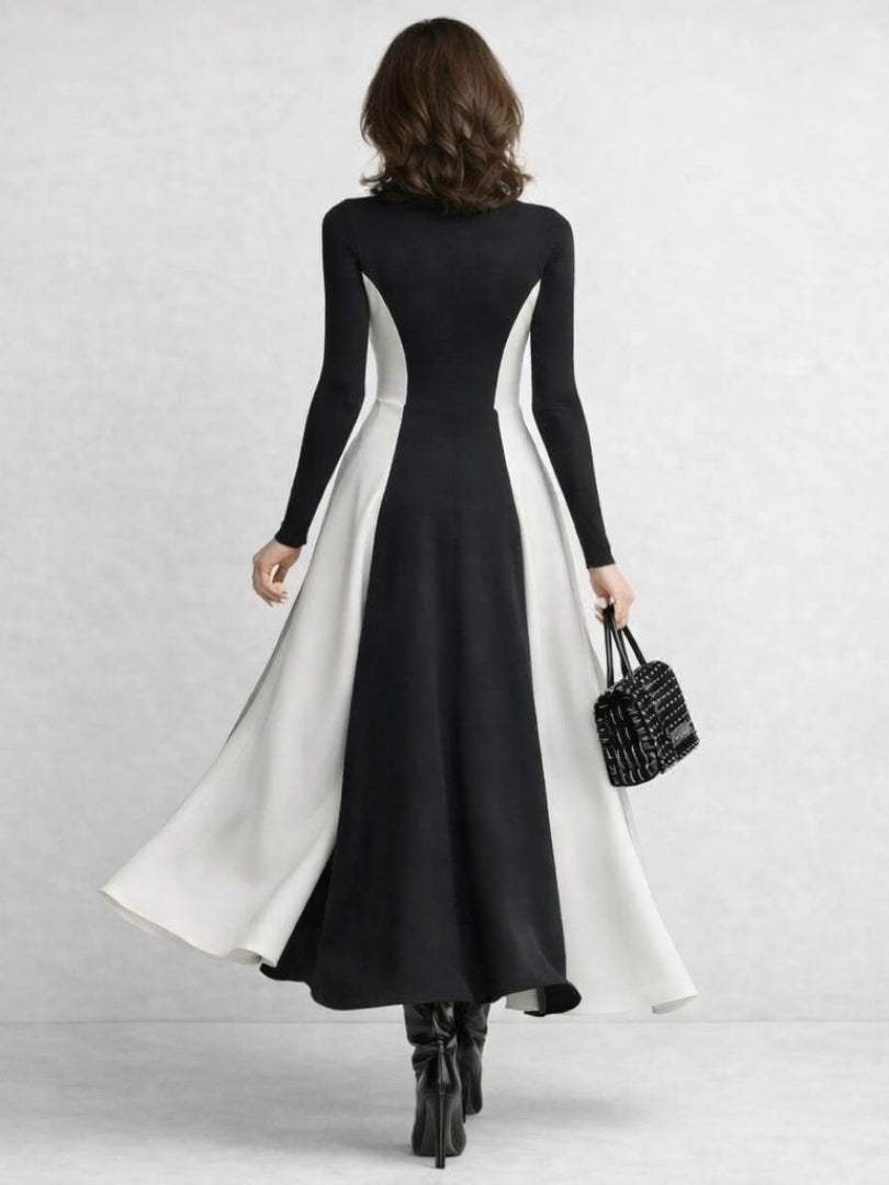 Juliana | Women's Long Winter Dress Turtleneck Long Sleeve Maxi