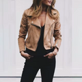 Rebecca | Women's Suede Moto Jacket Biker Cut